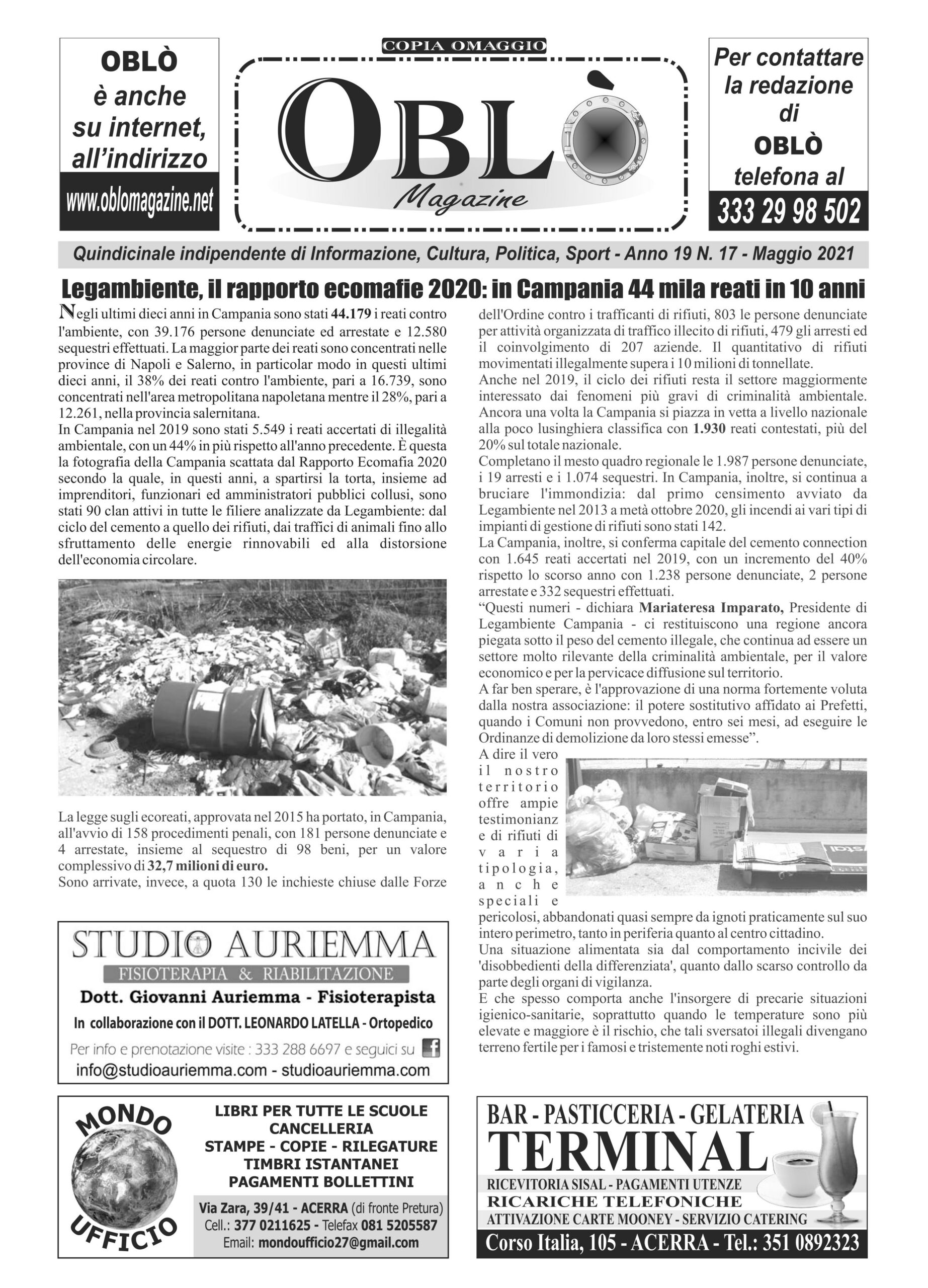 Edizione integrale del 10 maggio 2021