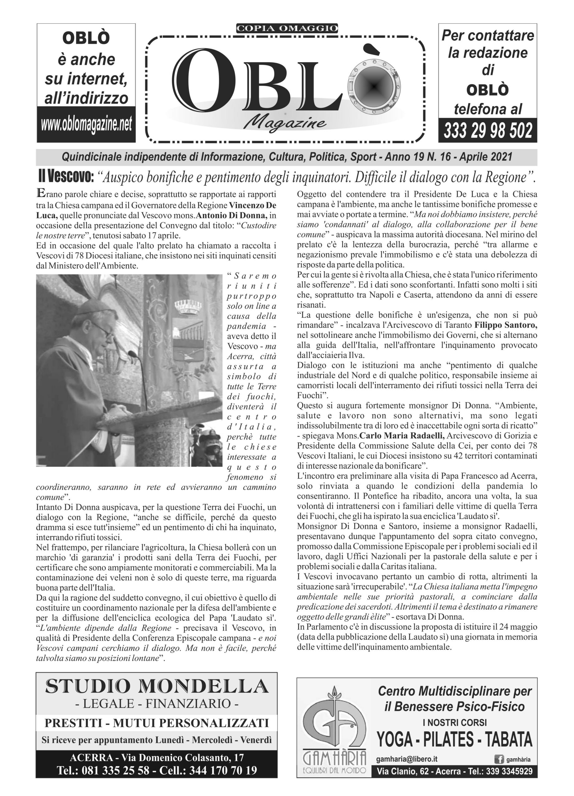 Edizione integrale del 26 aprile 2021