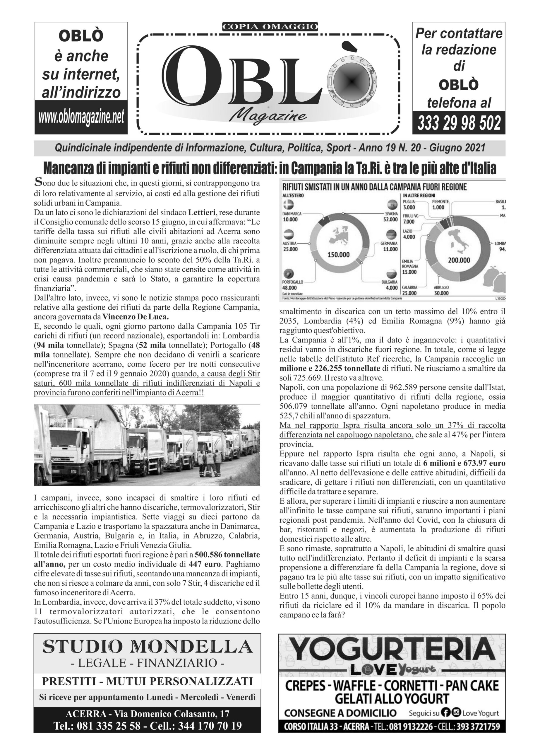 Edizione integrale del 21 giugno 2021