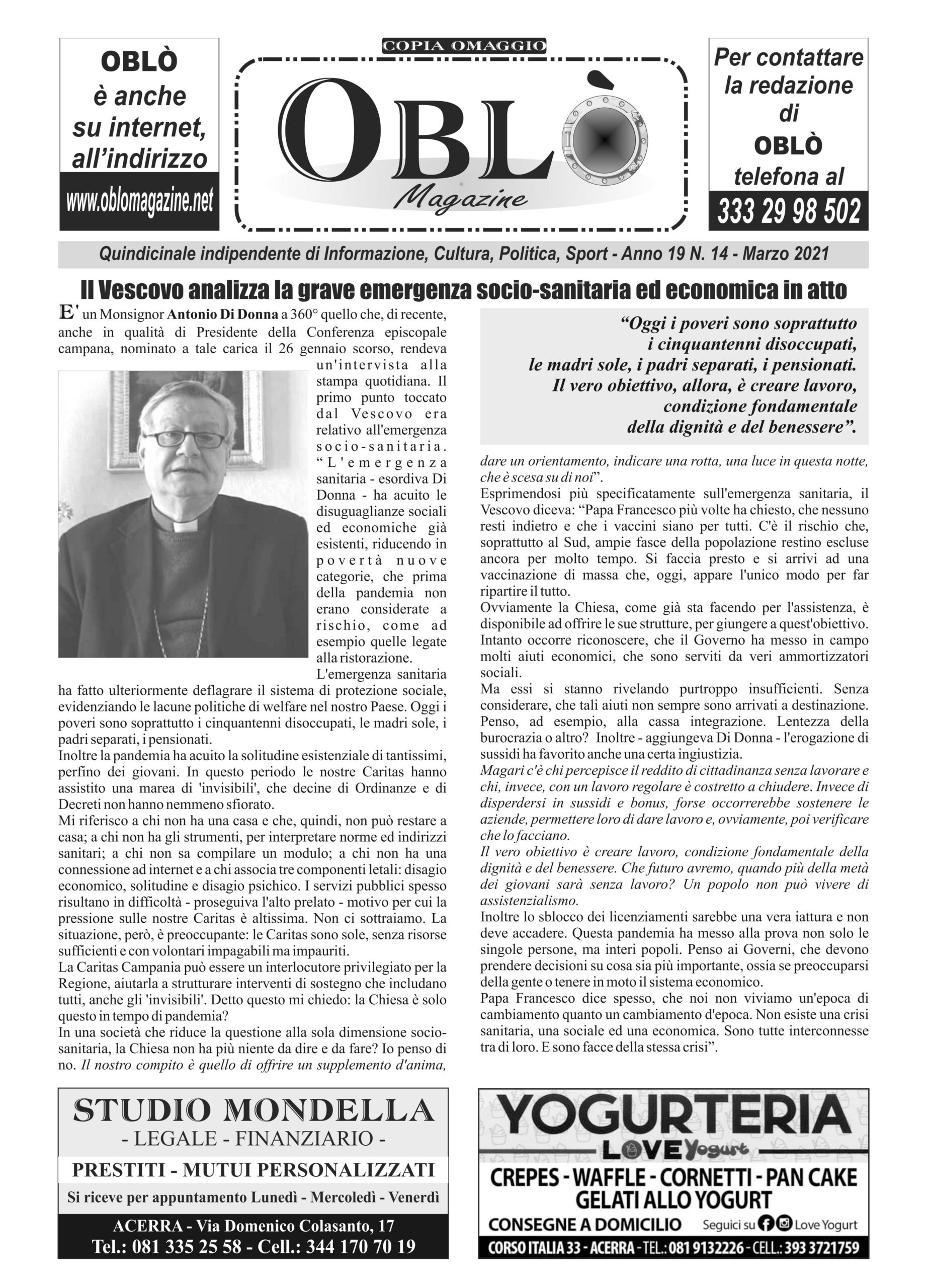 Edizione integrale del 29 marzo 2021