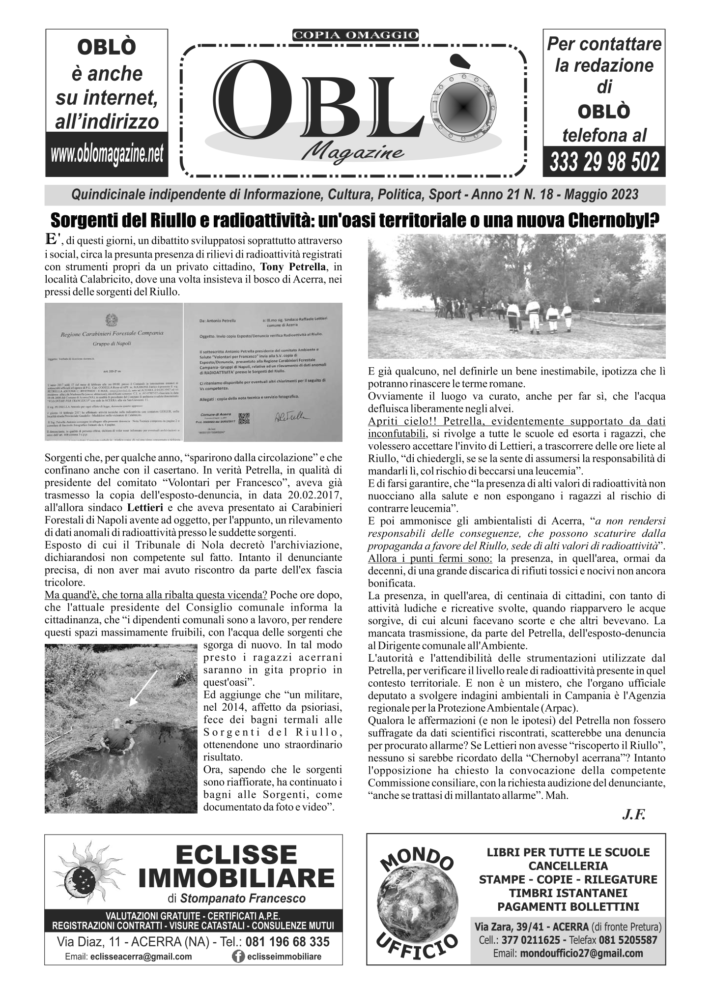 Edizione integrale del 22 maggio 2023