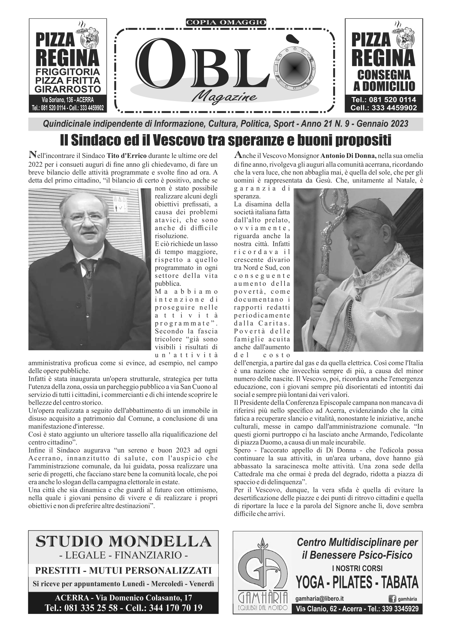 Edizione integrale del 09 gennaio 2023