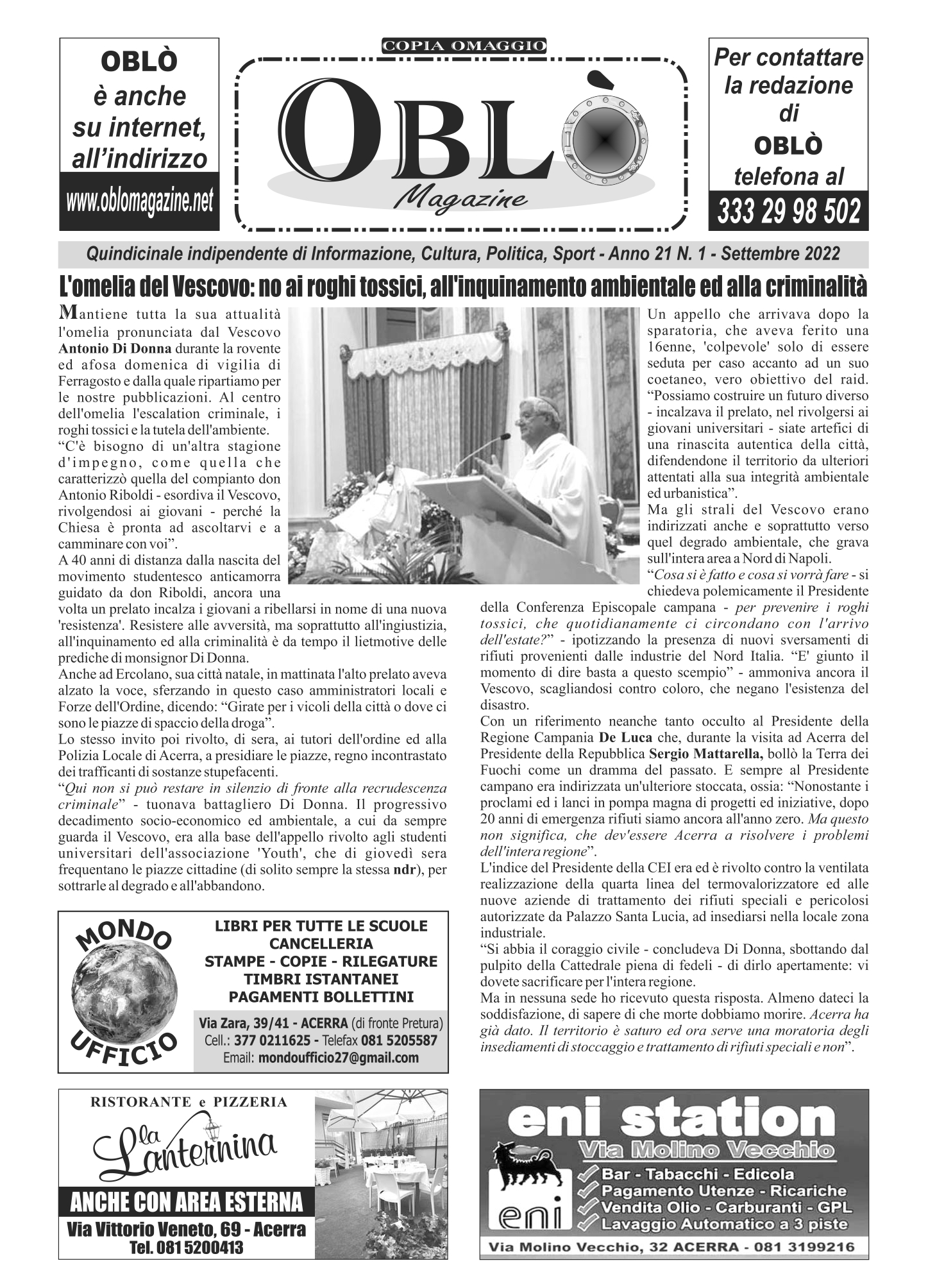 Edizione integrale del 12 settembre 2022