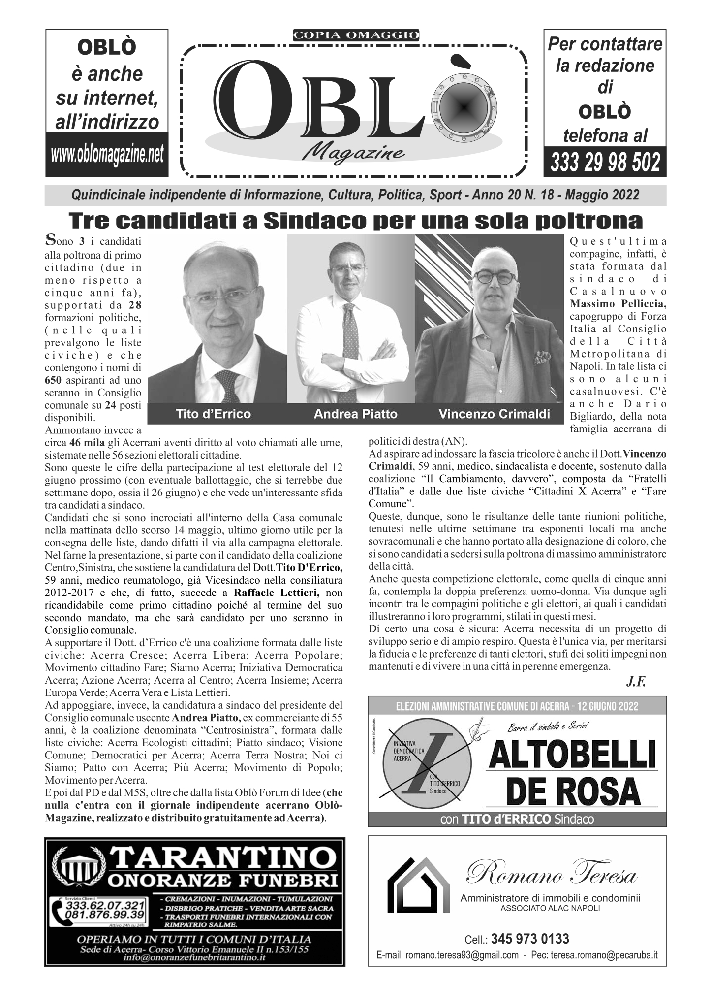 Edizione integrale del 17 maggio 2022