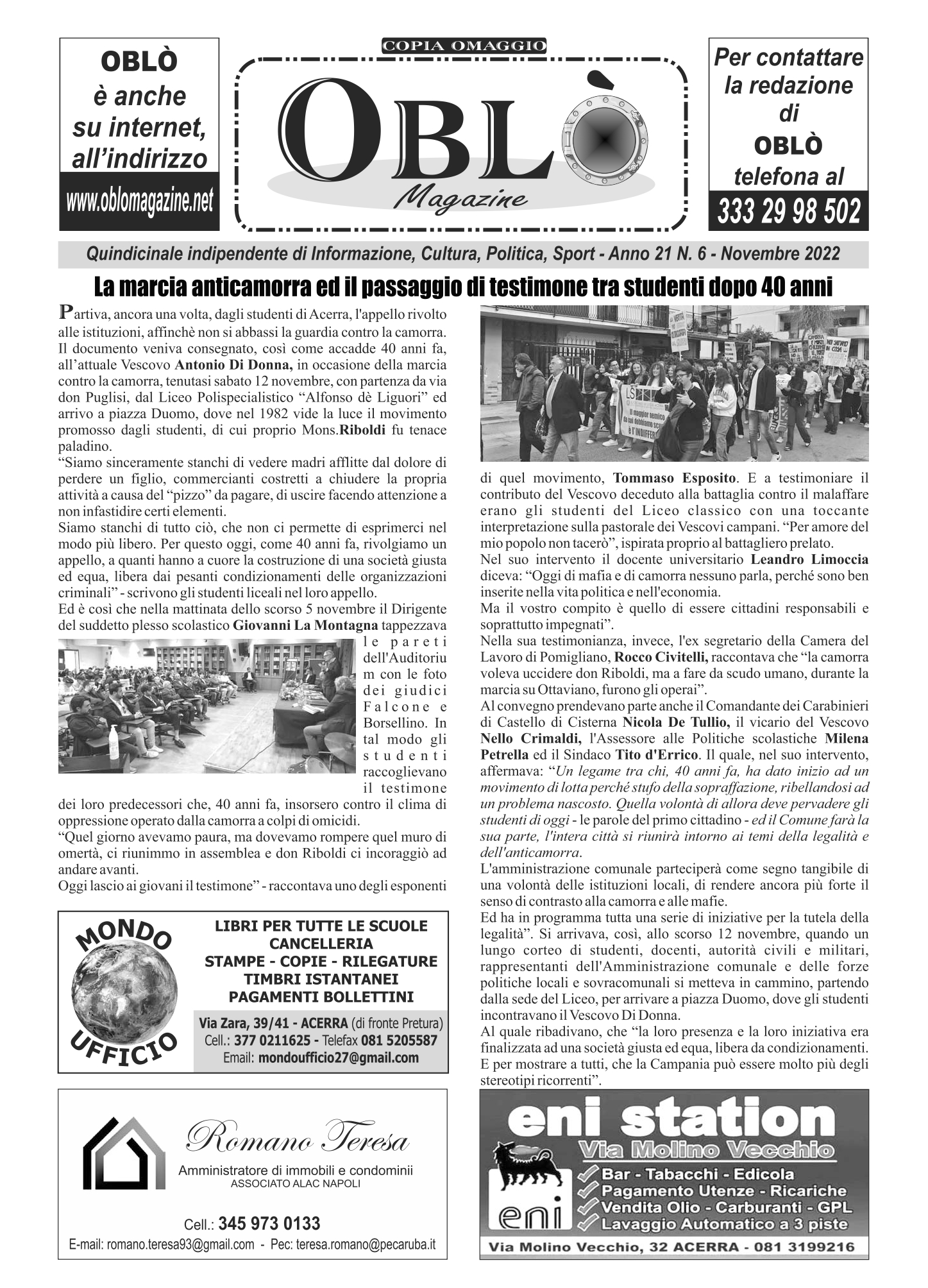 Edizione integrale del 21 novembre 2022