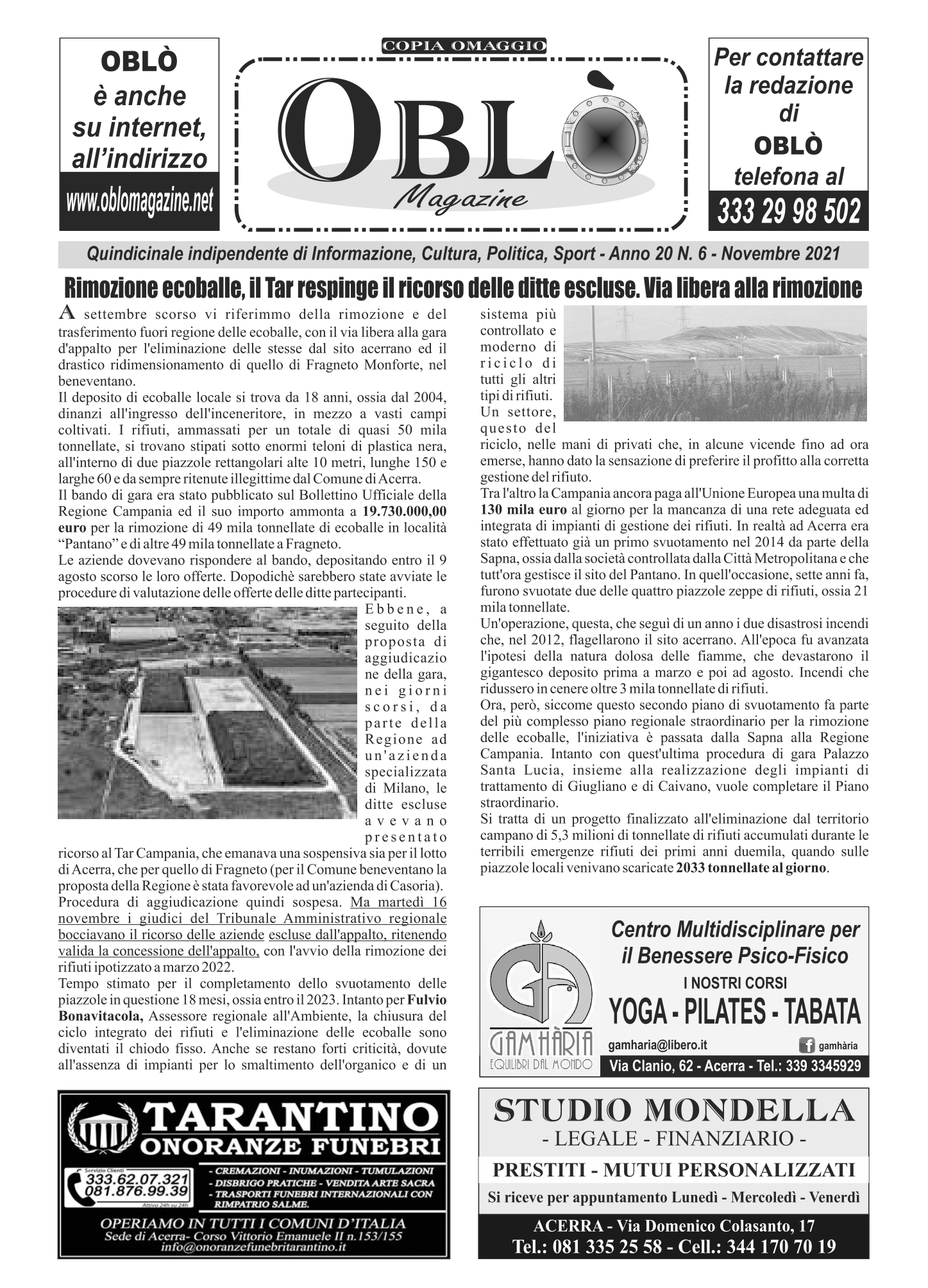 Edizione integrale del 23 novembre 2021