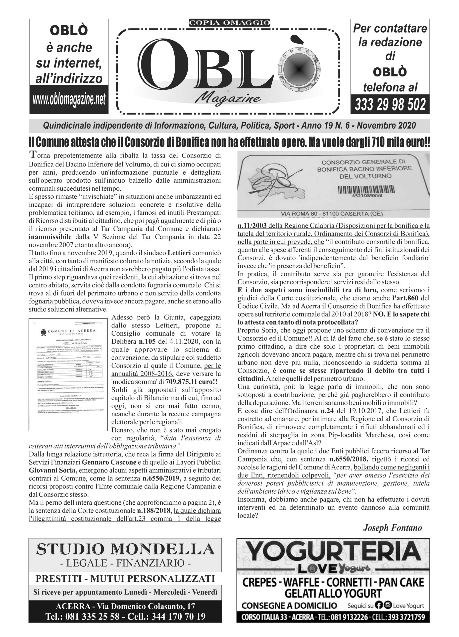 Edizione integrale del 23 novembre 2020