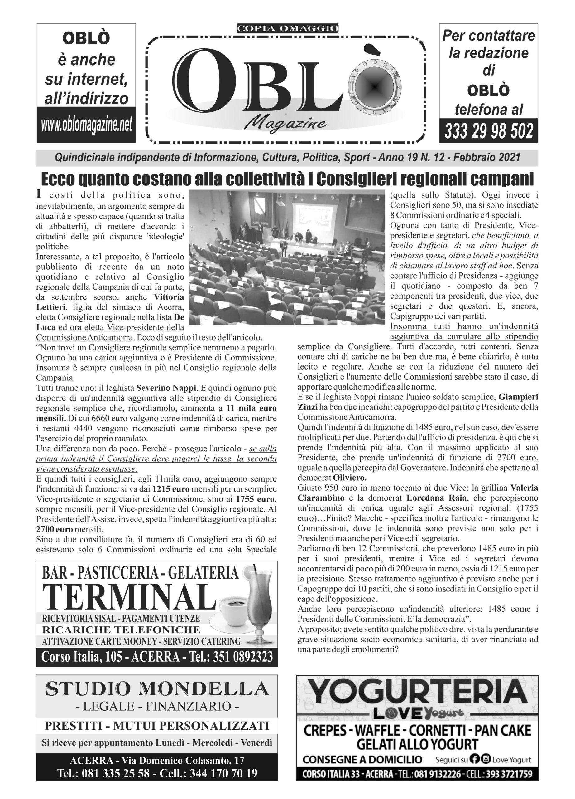 Edizione integrale del 28 febbraio 2021
