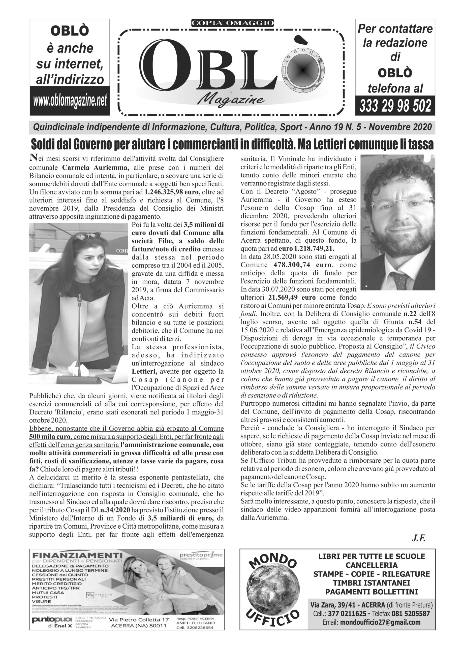 Edizione integrale del 9 novembre 2020