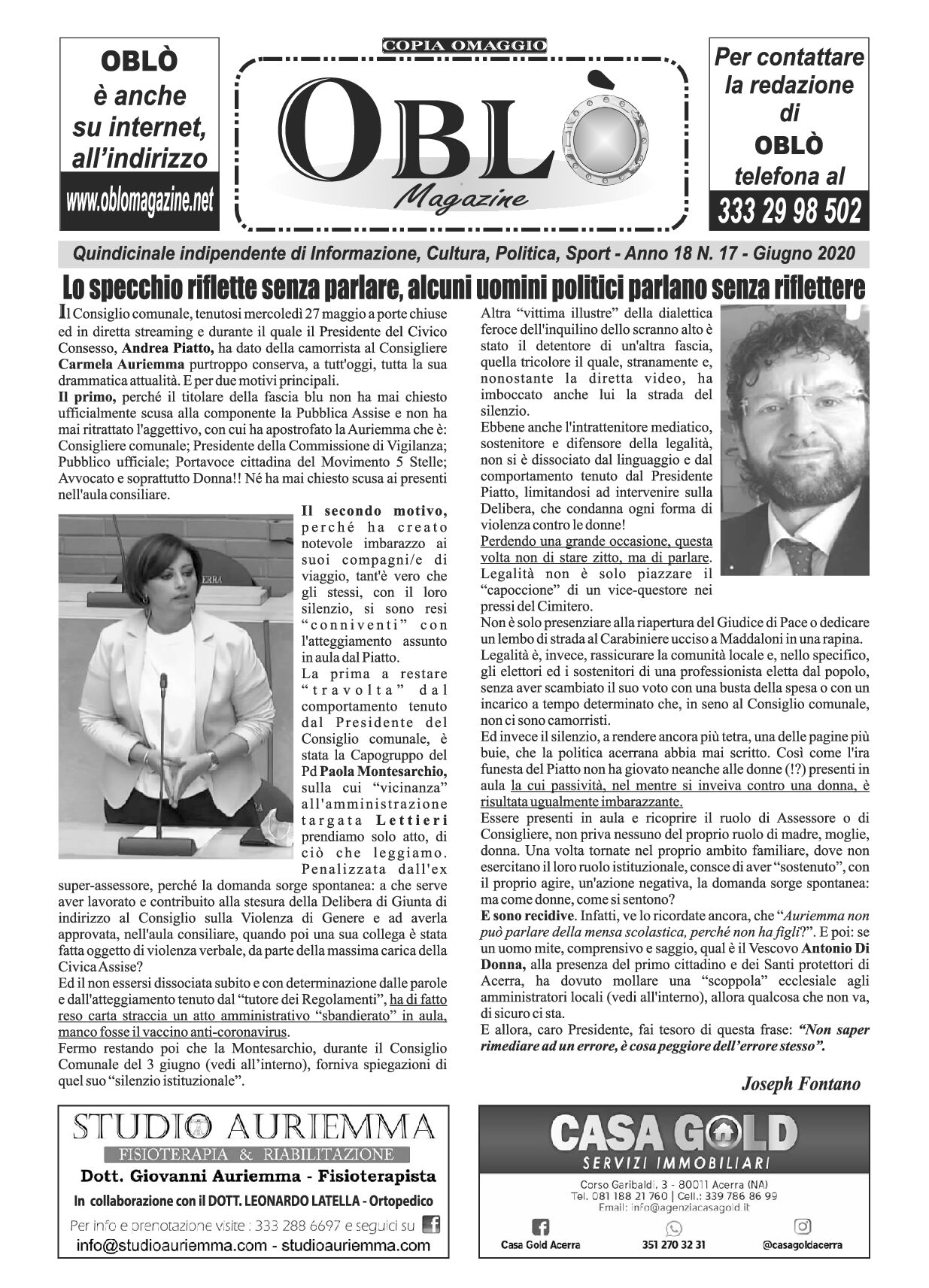 Edizione integrale del 09 giugno 2020
