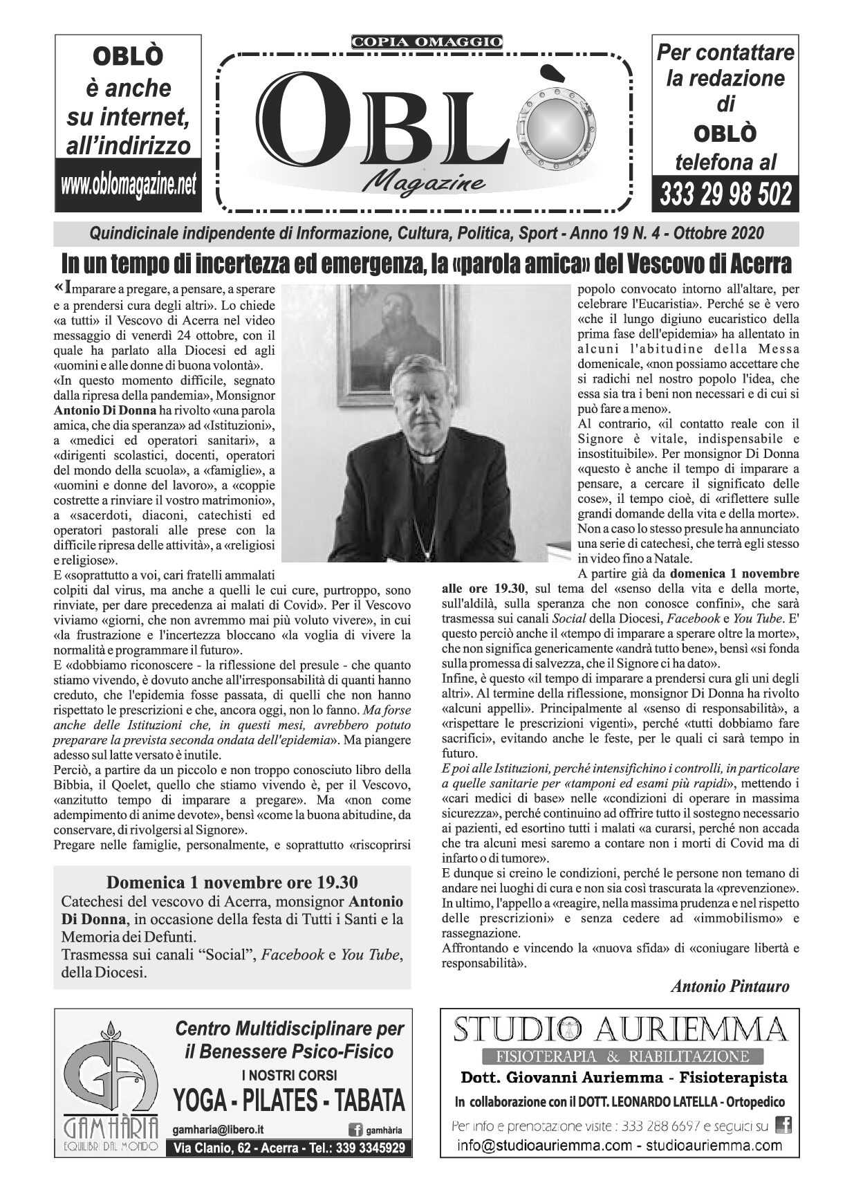 Edizione integrale del 26 ottobre 2020