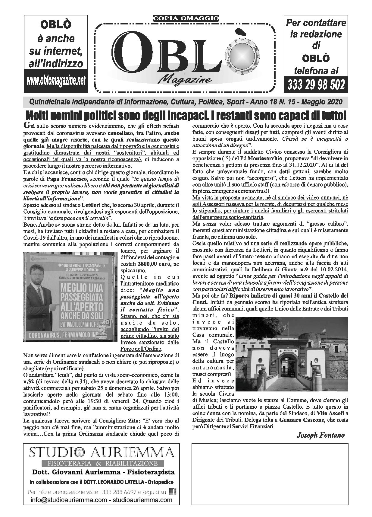Edizione integrale del 13 maggio 2020