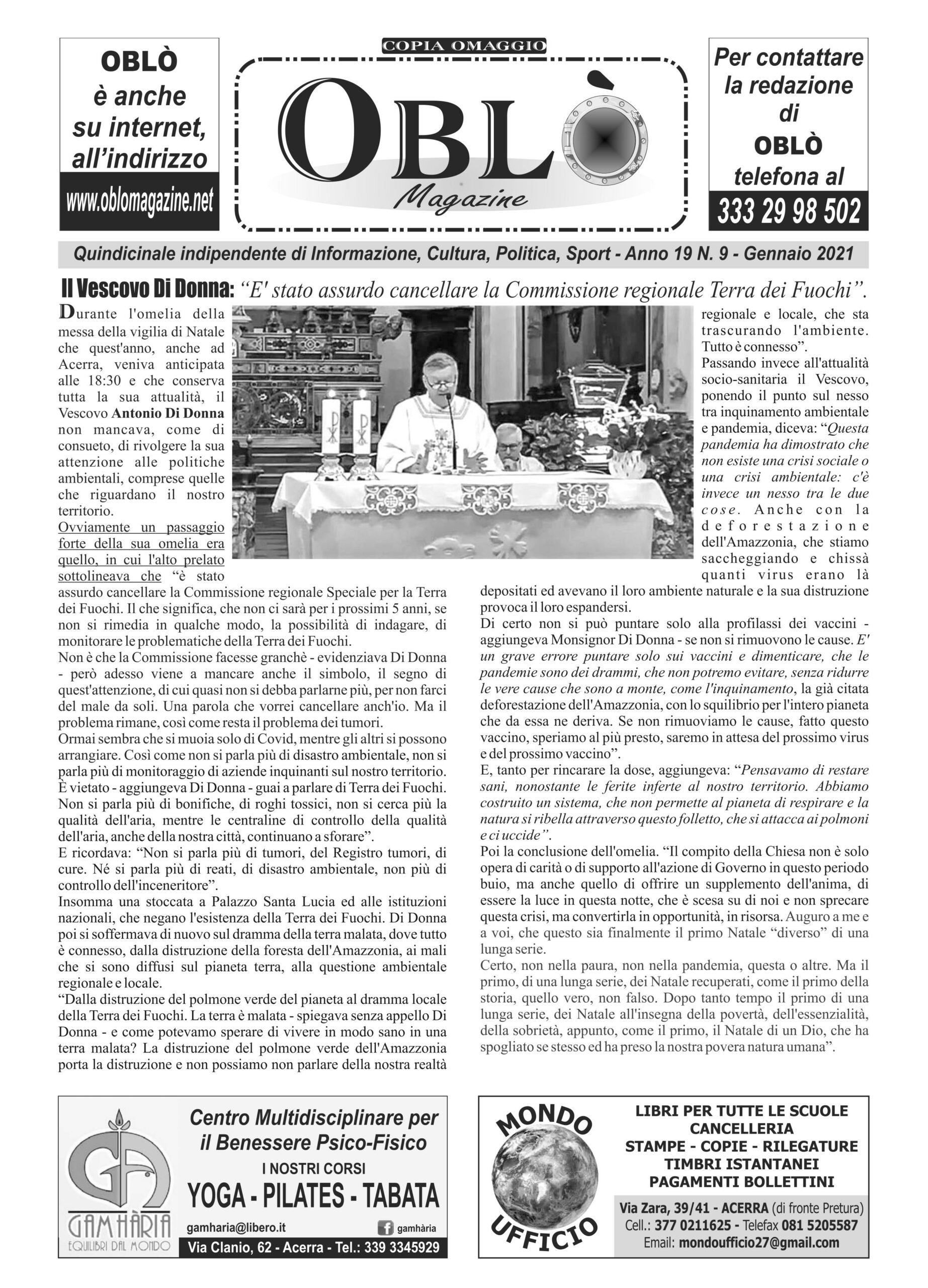 Edizione integrale del 22 gennaio 2021