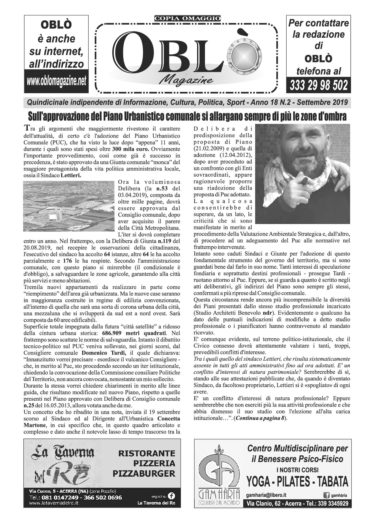 Edizione integrale del 25 settembre 2019