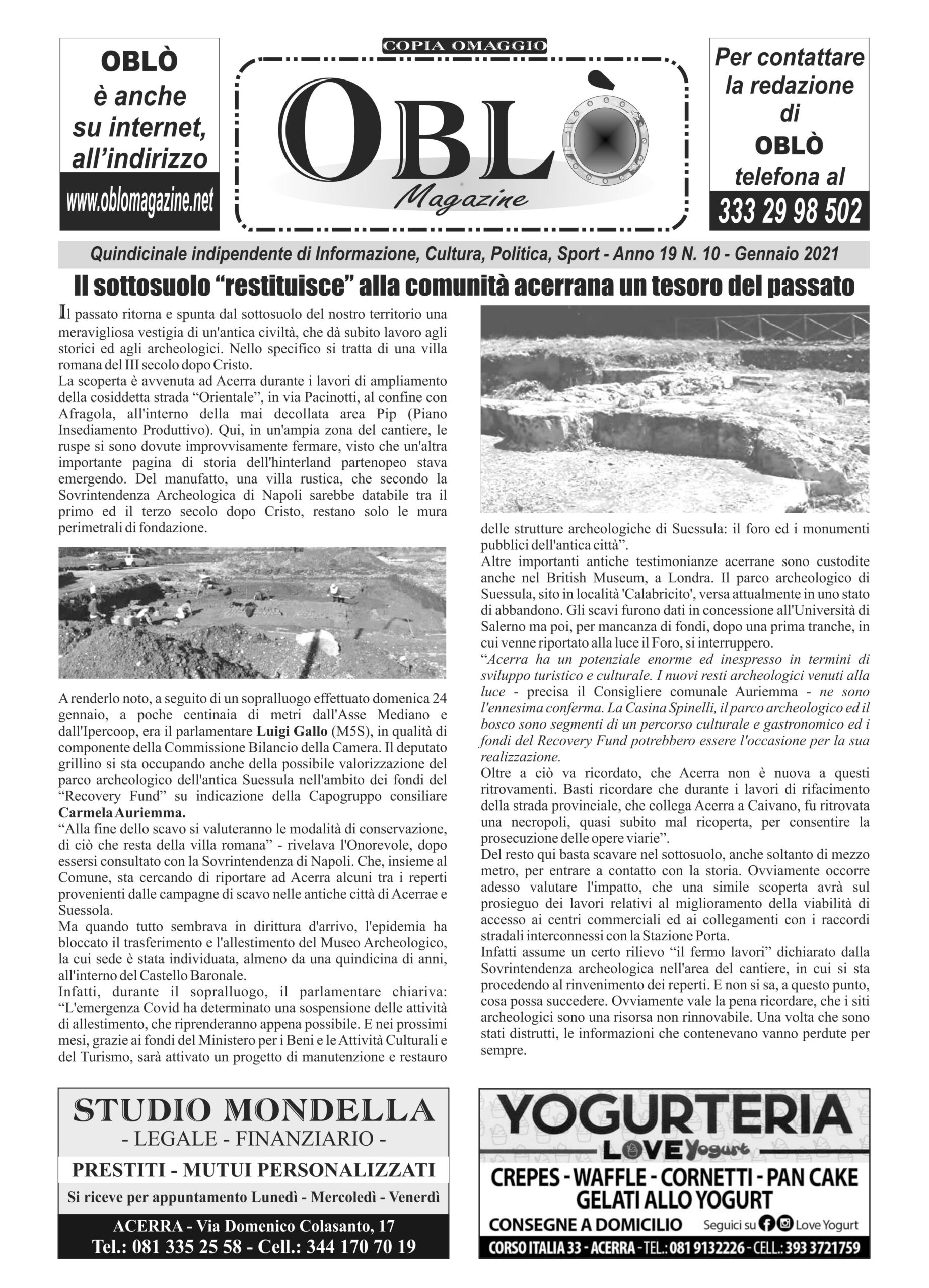 Edizione integrale del 31 gennaio 2021