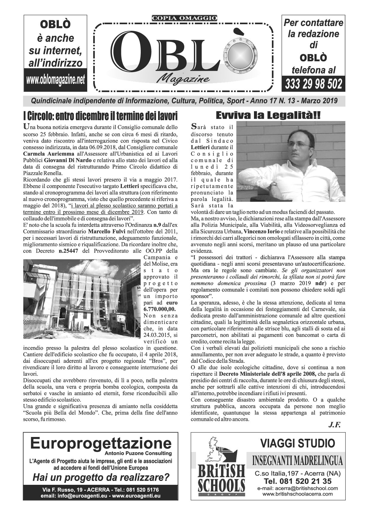 Edizione integrale del 07 marzo 2019