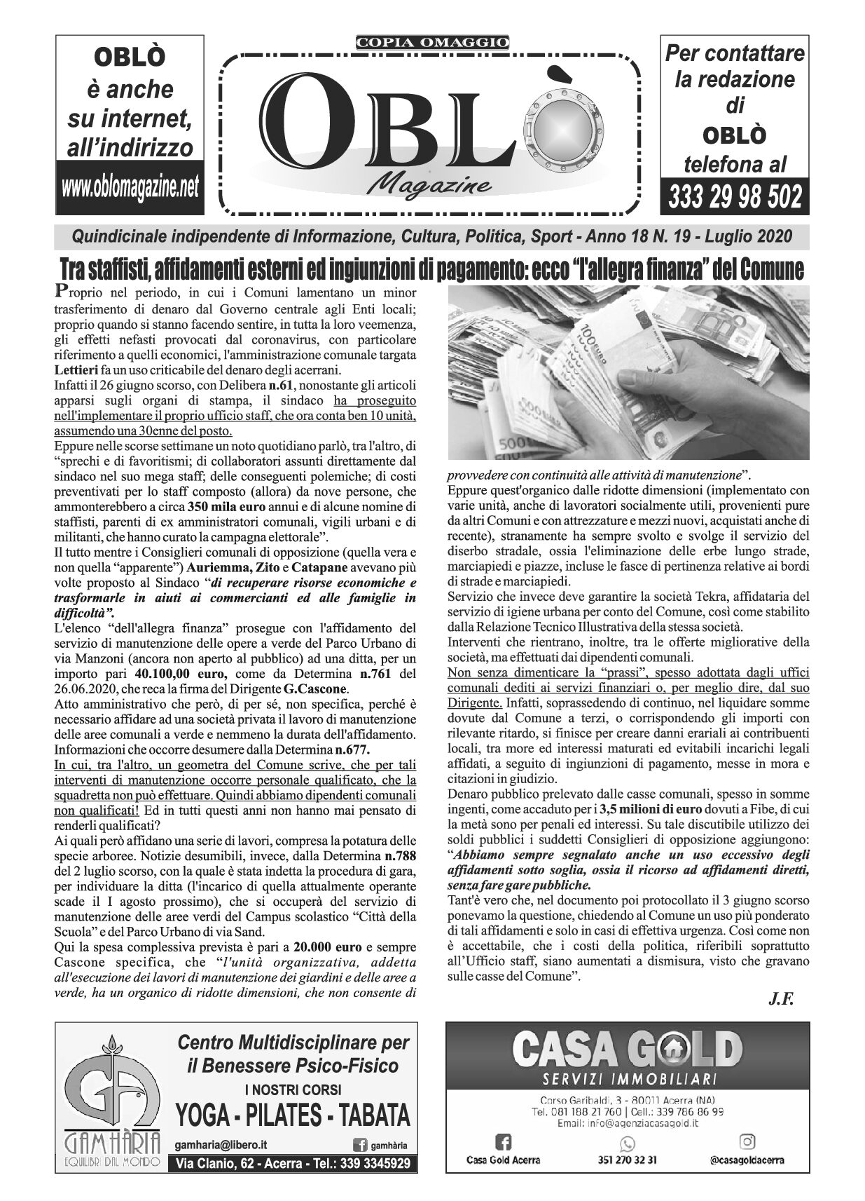 Edizione integrale del 10 luglio 2020