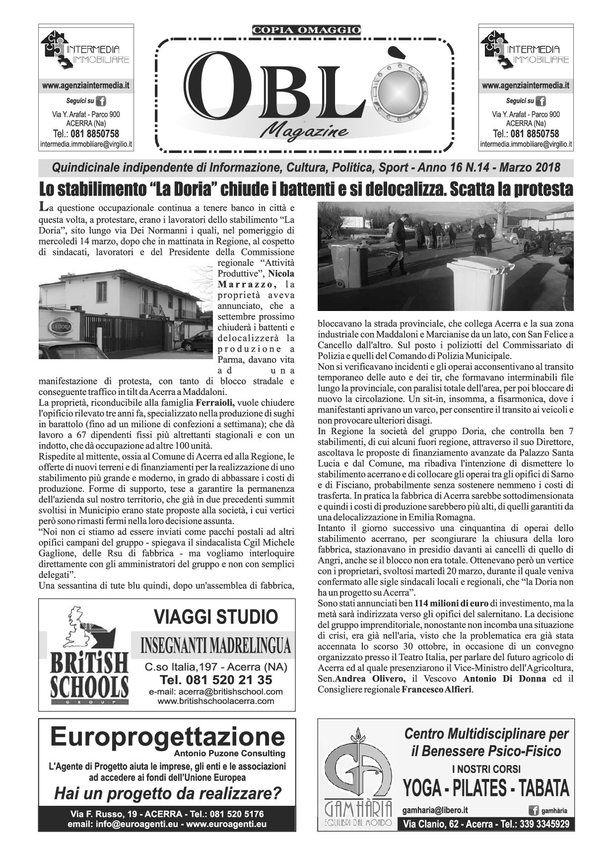 Edizione integrale del 22 marzo 2018