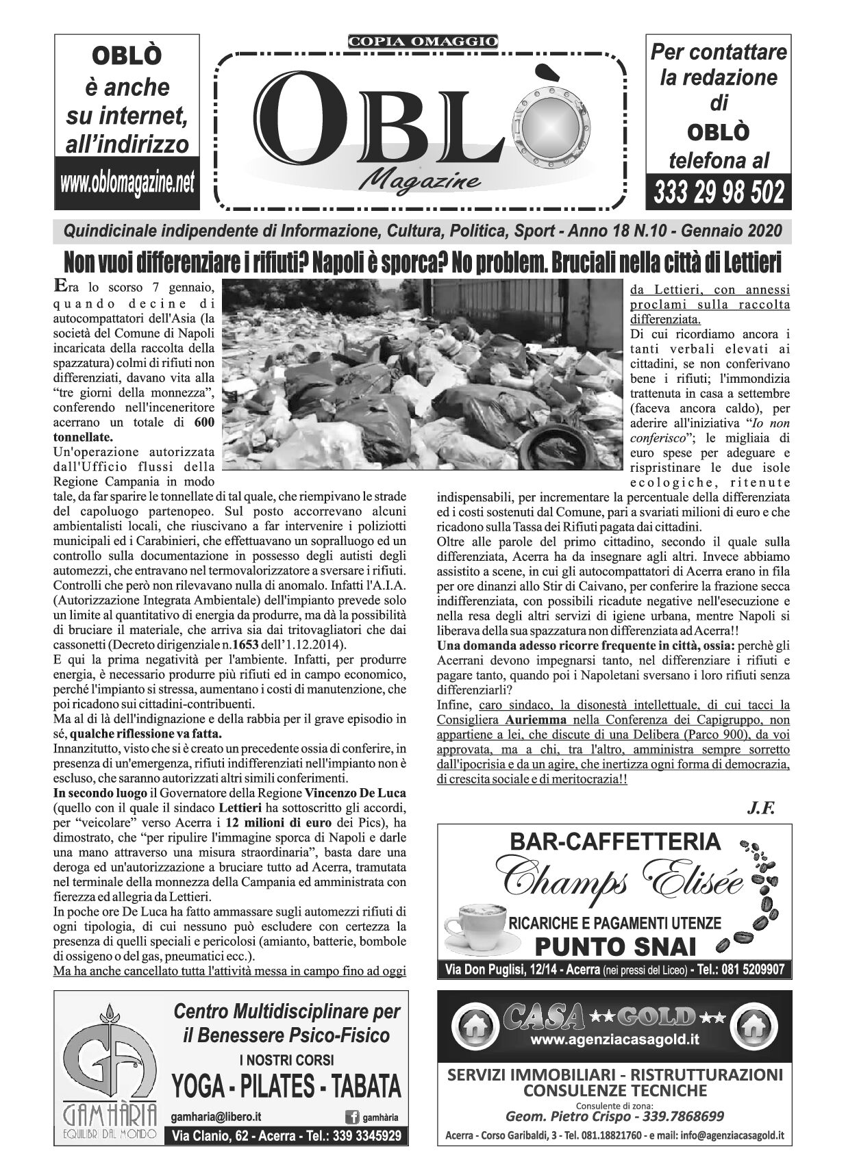 Edizione integrale del 23 gennaio 2020