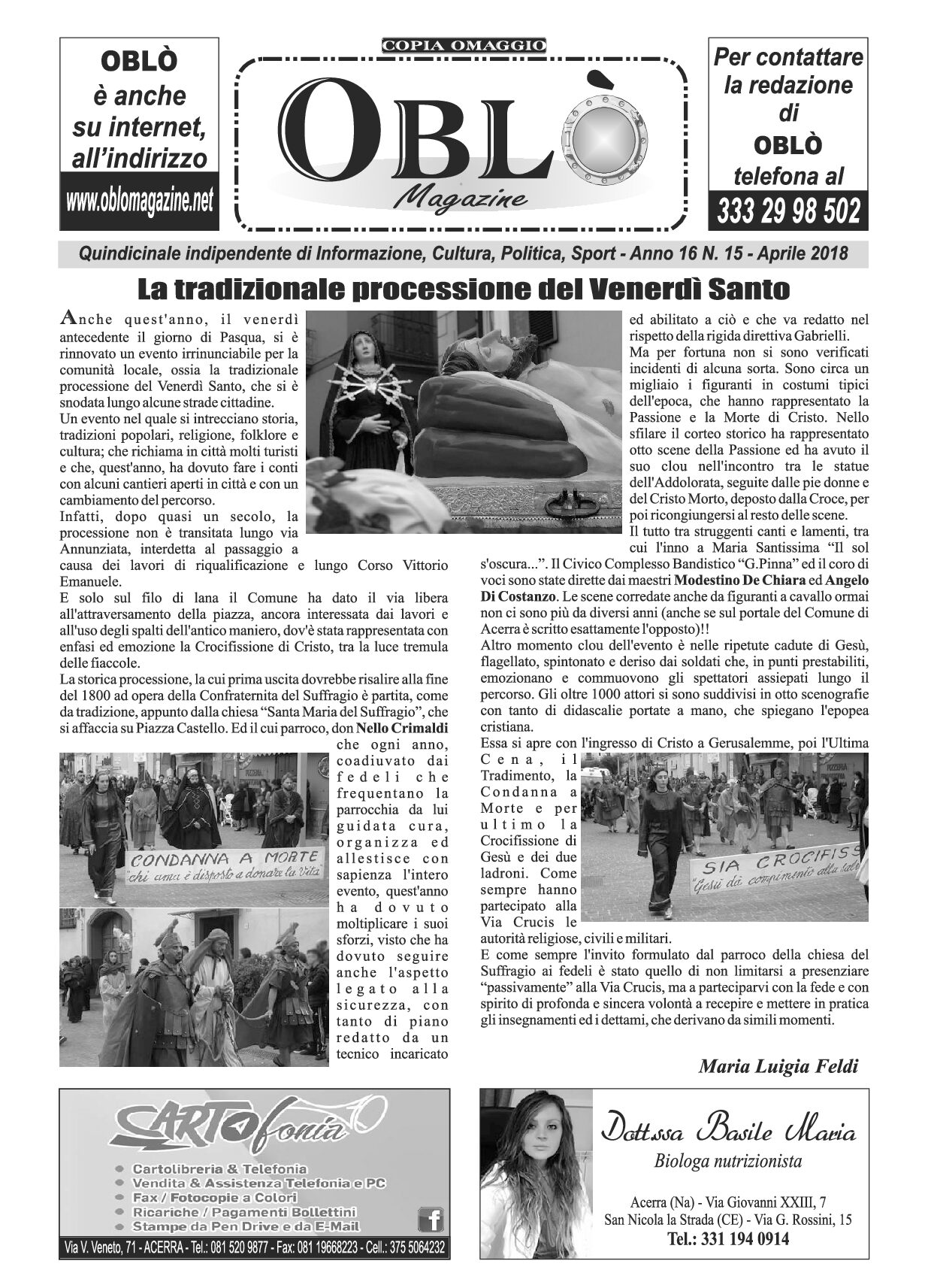 Edizione integrale del 05 aprile 2018