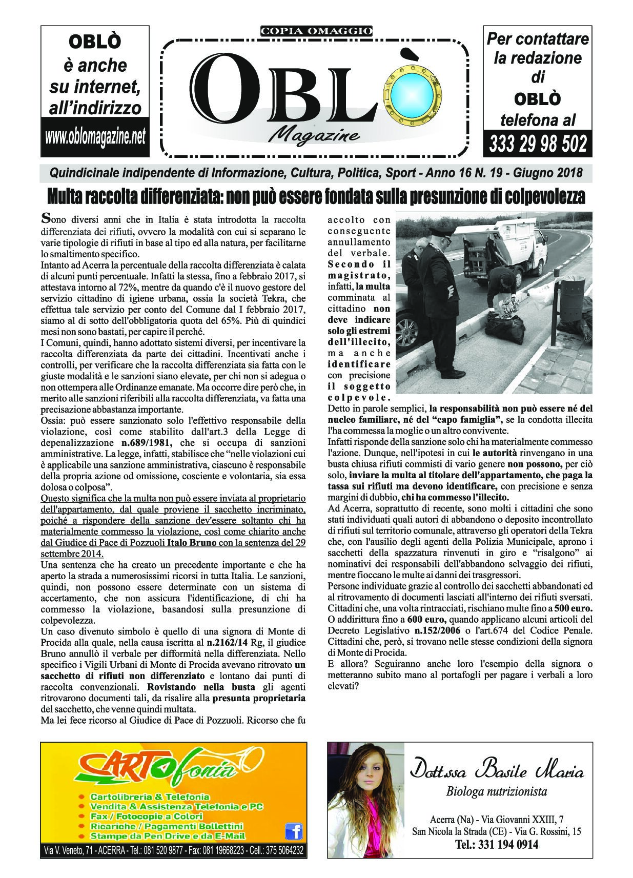 Edizione integrale del 06 giugno 2018