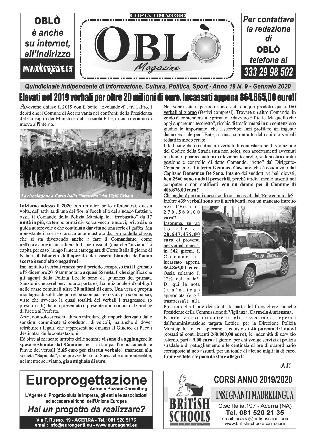 Edizione integrale del 7 gennaio 2020