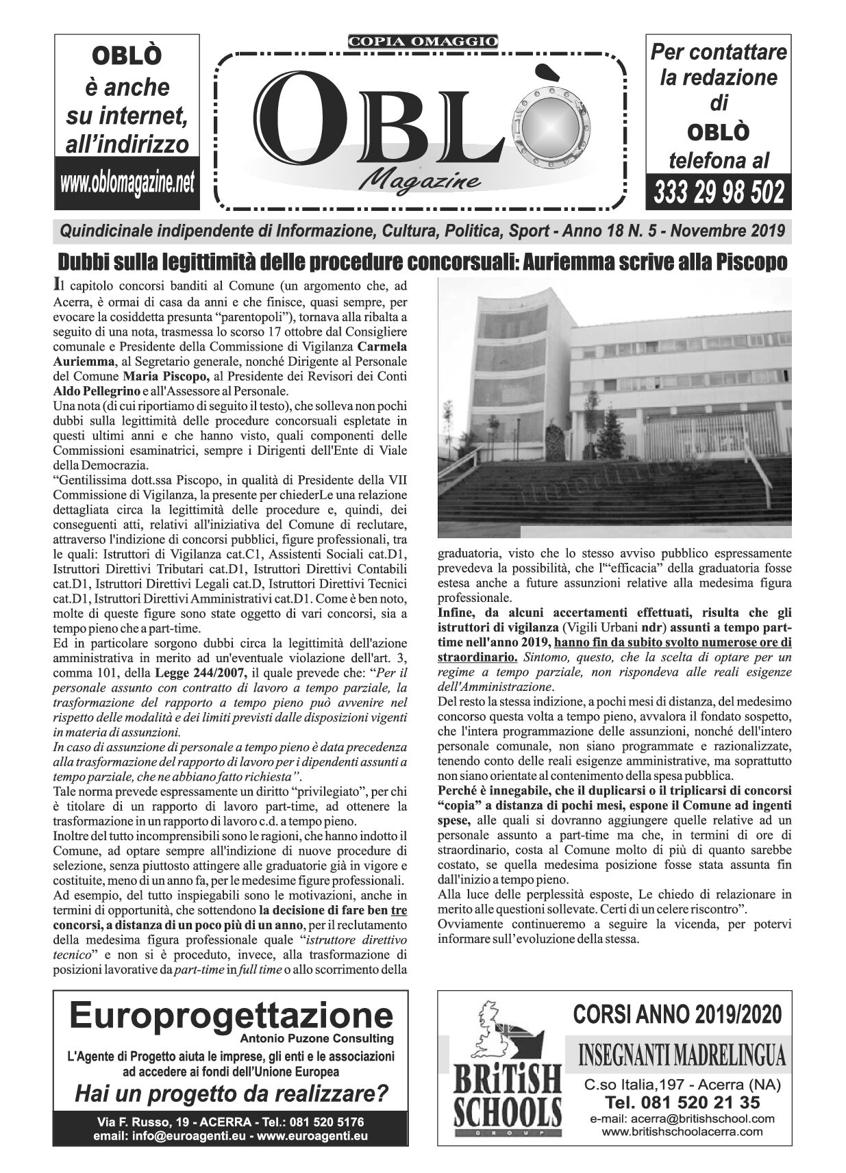 Edizione integrale del 07 novembre 2019