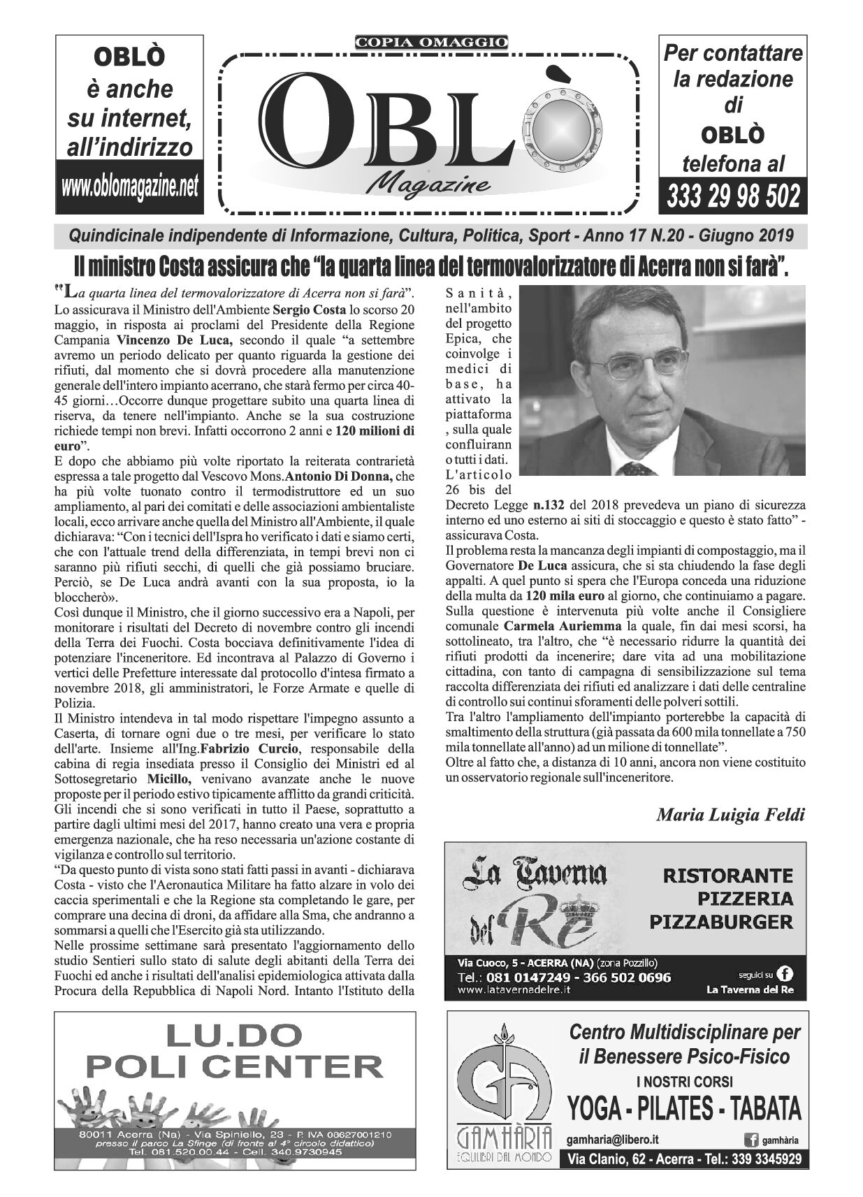 Edizione integrale del 19 giugno 2019
