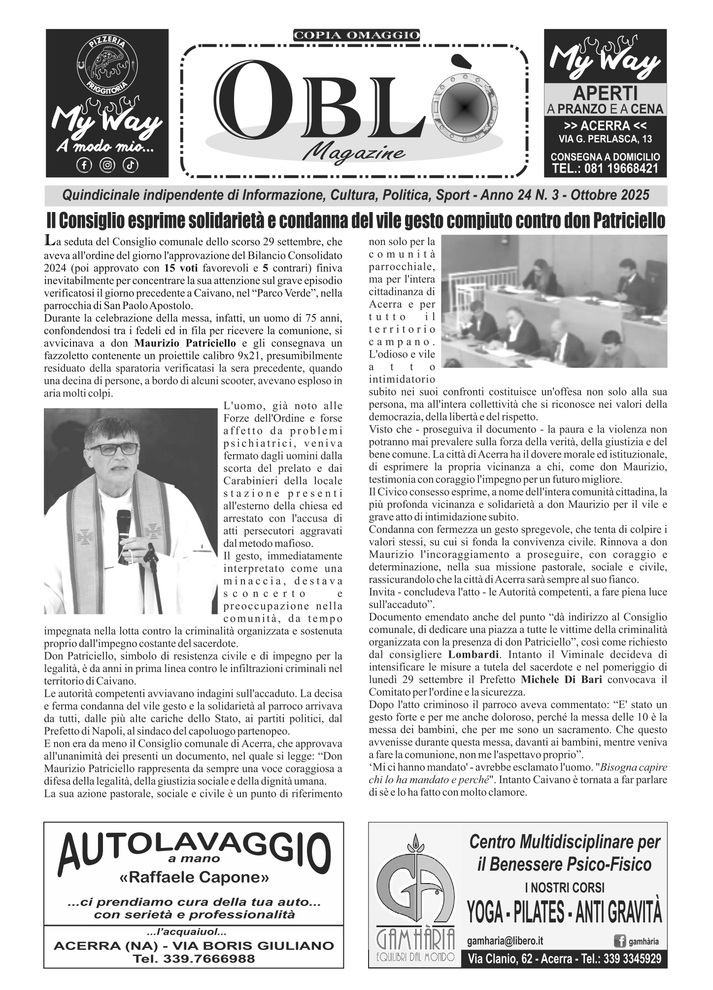 Edizione integrale 6 ottobre 2025